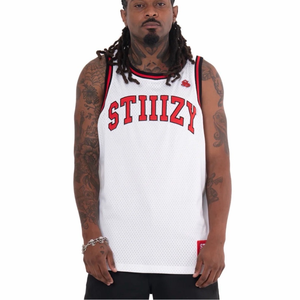 NEW STIIIZY White Basketball Jersey Sz XL Mens